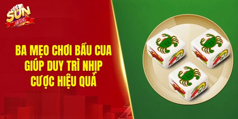 Ba mẹo chơi bầu cua giúp duy trì nhịp cược hiệu quả