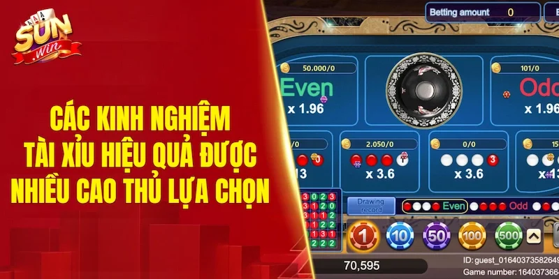 Các kinh nghiệm tài xỉu hiệu quả được nhiều cao thủ lựa chọn