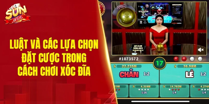 Chi tiết luật và các lựa chọn đặt cược trong cách chơi xóc đĩa